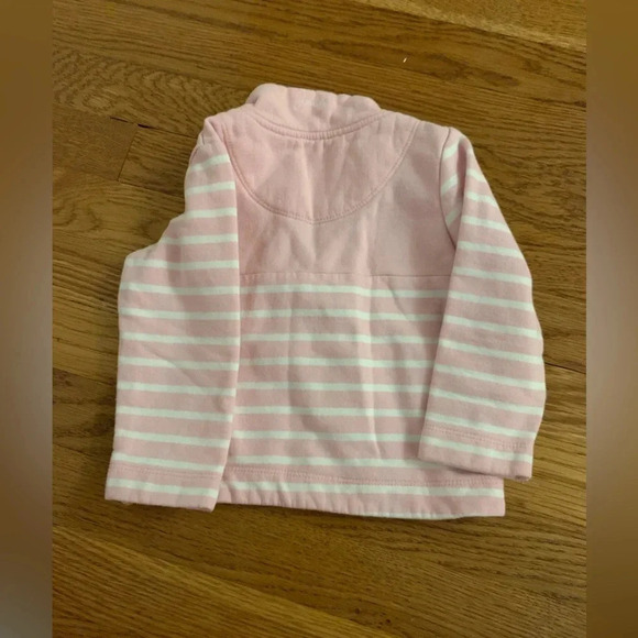 Joules Pink and White Zipped Pullover Sweatshirt Size 18-24 Months - Picture 3 of 4